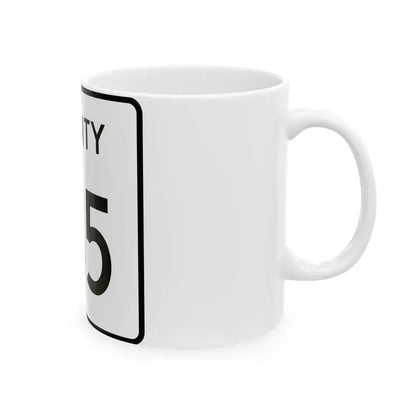 County 135 square (Minnesota) (Road Sign) White Coffee Mug - Go Mug Yourself