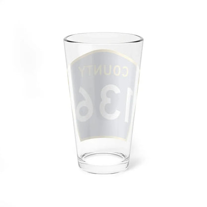 County 136 MN (Minnesota) (Road Sign) Pint Glass 16oz - Go Mug Yourself