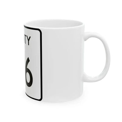 County 136 square (Minnesota) (Road Sign) White Coffee Mug - Go Mug Yourself