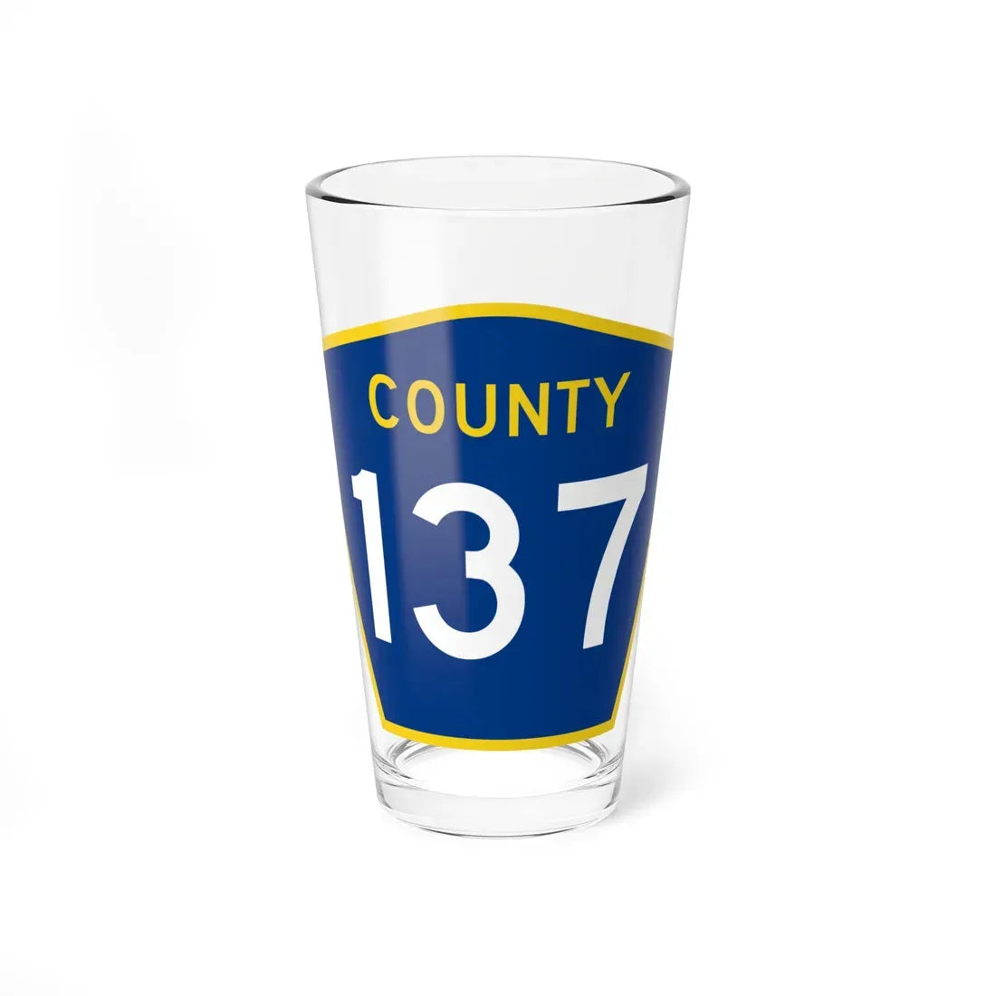 County 137 MN (Minnesota) (Road Sign) Pint Glass 16oz 16oz - Go Mug Yourself