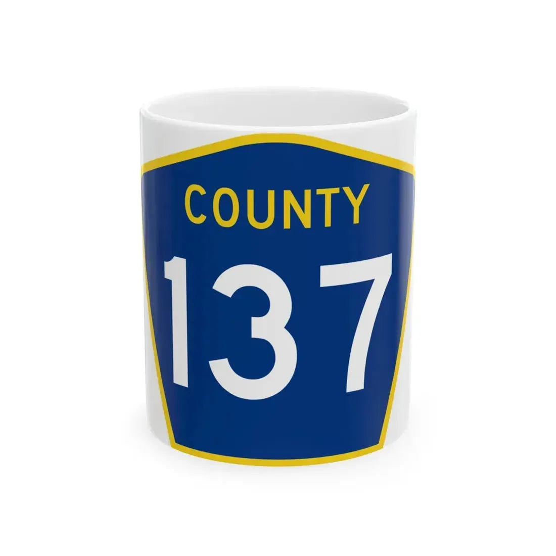 County 137 MN (Minnesota) (Road Sign) White Coffee Mug 11oz - Go Mug Yourself