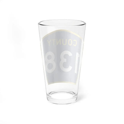 County 138 MN (Minnesota) (Road Sign) Pint Glass 16oz - Go Mug Yourself