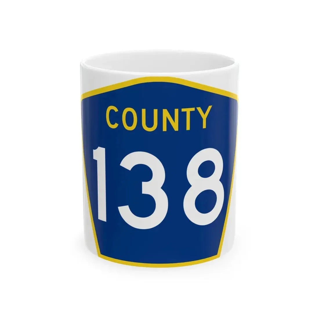 County 138 MN (Minnesota) (Road Sign) White Coffee Mug 11oz - Go Mug Yourself