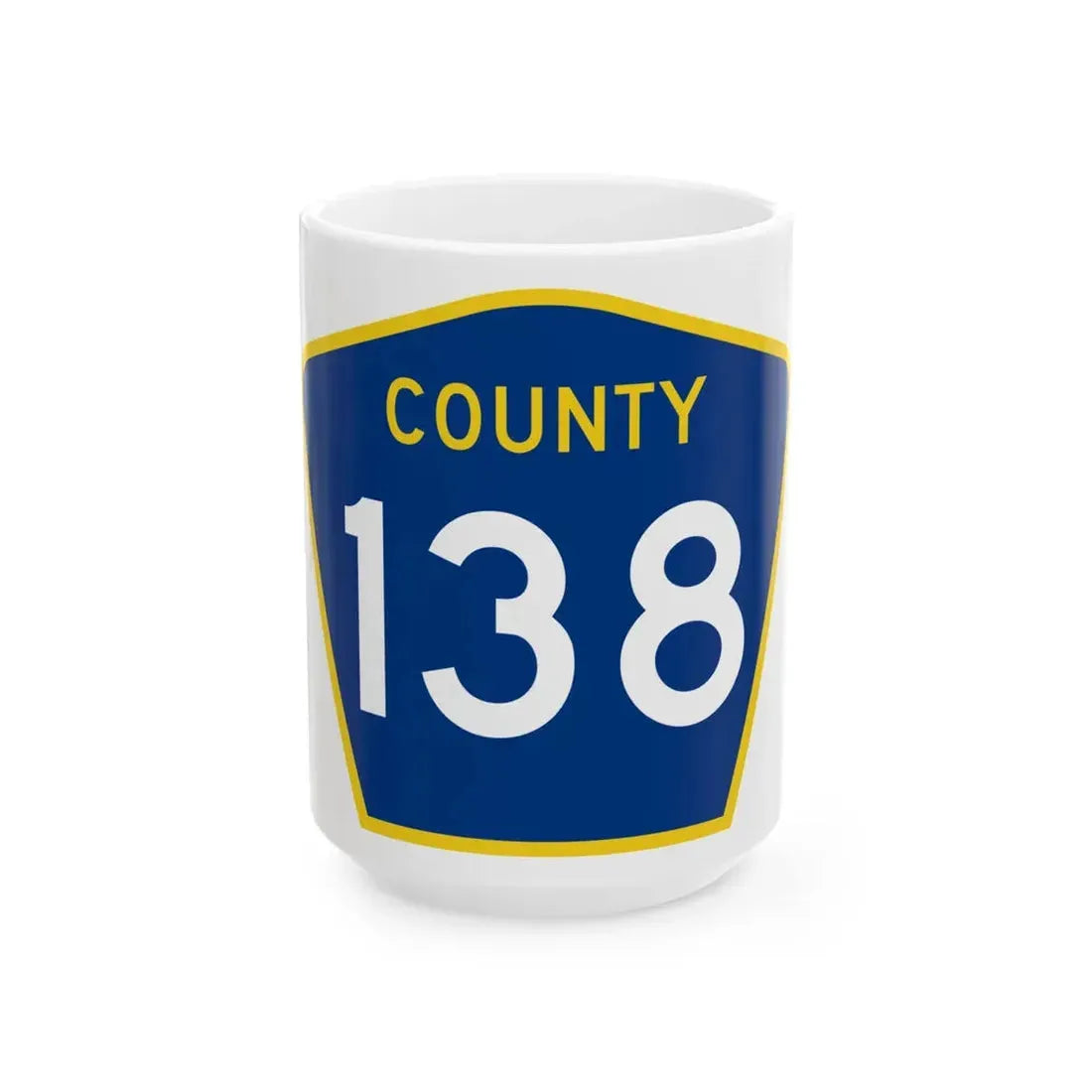 County 138 MN (Minnesota) (Road Sign) White Coffee Mug 15oz - Go Mug Yourself