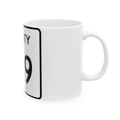 County 139 square (Minnesota) (Road Sign) White Coffee Mug - Go Mug Yourself