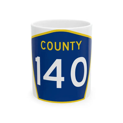 County 140 MN (Minnesota) (Road Sign) White Coffee Mug 11oz - Go Mug Yourself