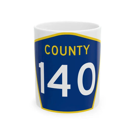 County 140 MN (Minnesota) (Road Sign) White Coffee Mug 11oz - Go Mug Yourself