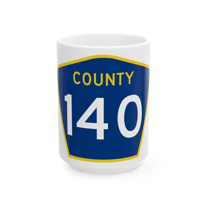 County 140 MN (Minnesota) (Road Sign) White Coffee Mug 15oz - Go Mug Yourself