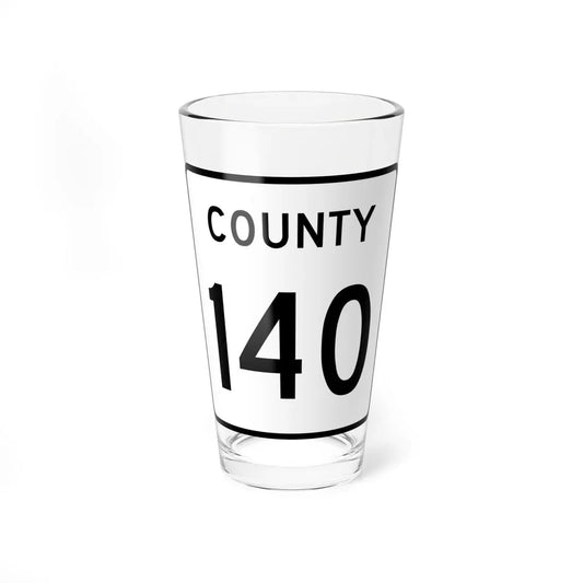 County 140 square (Minnesota) (Road Sign) Pint Glass 16oz 16oz - Go Mug Yourself