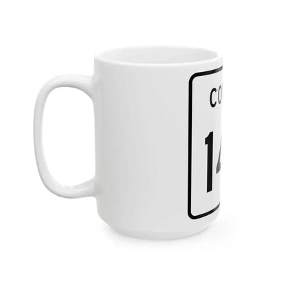 County 140 square (Minnesota) (Road Sign) White Coffee Mug - Go Mug Yourself