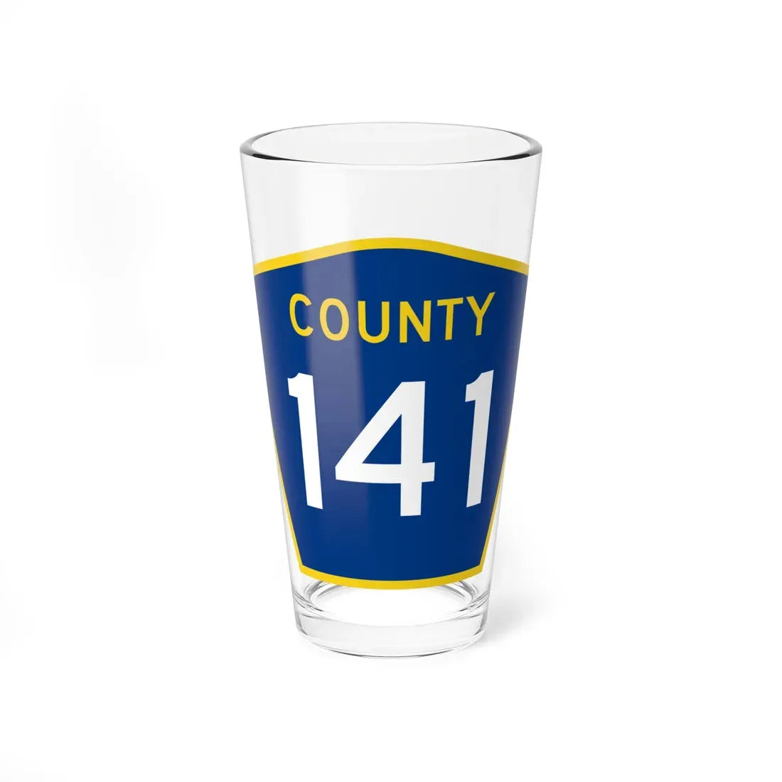 County 141 MN (Minnesota) (Road Sign) Pint Glass 16oz 16oz - Go Mug Yourself