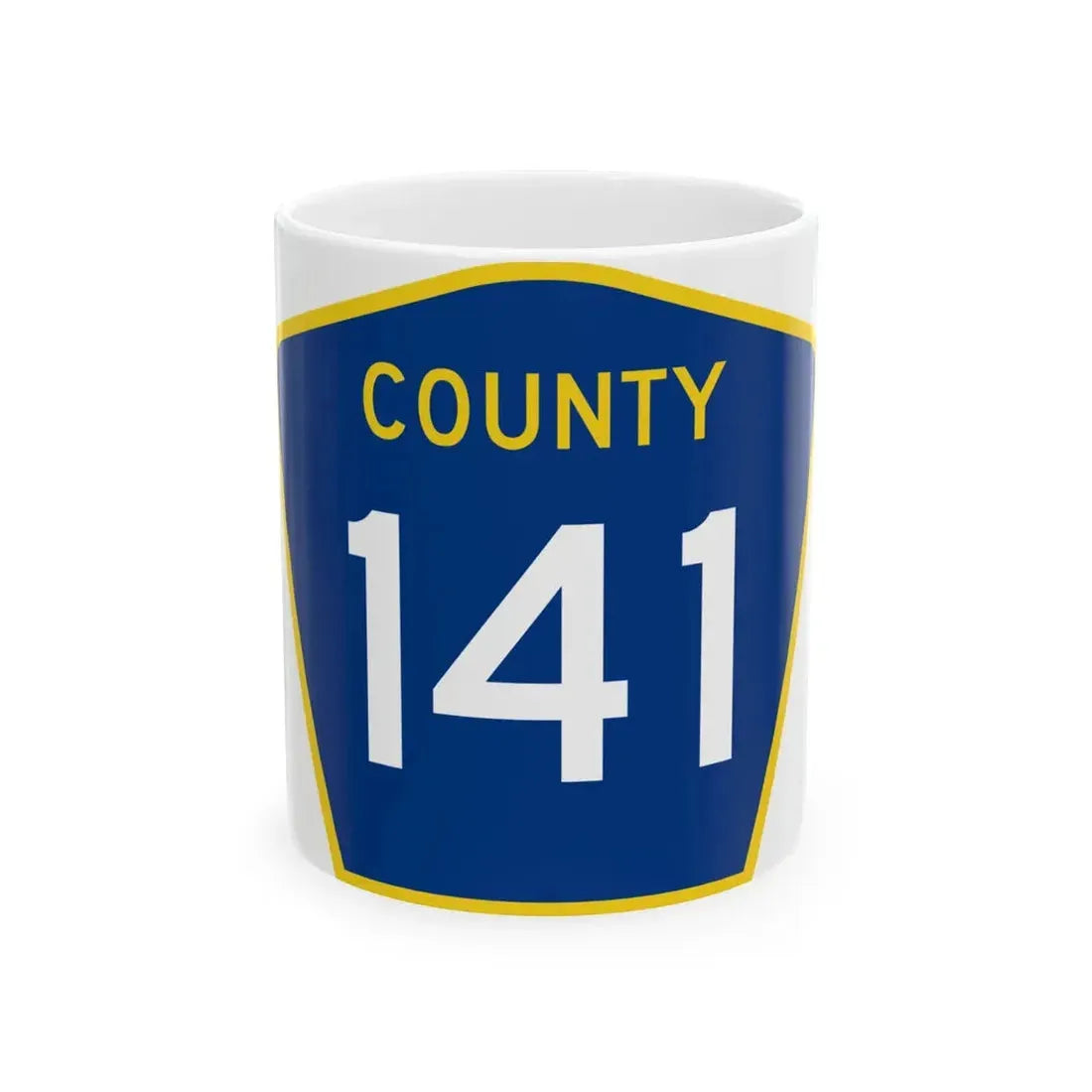 County 141 MN (Minnesota) (Road Sign) White Coffee Mug 11oz - Go Mug Yourself