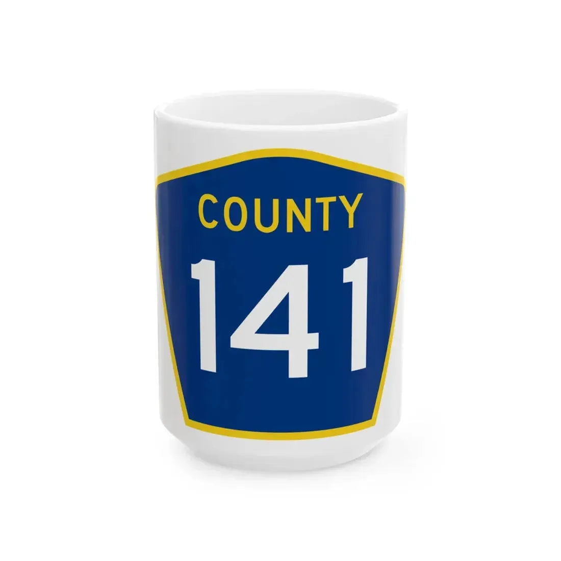County 141 MN (Minnesota) (Road Sign) White Coffee Mug 15oz - Go Mug Yourself