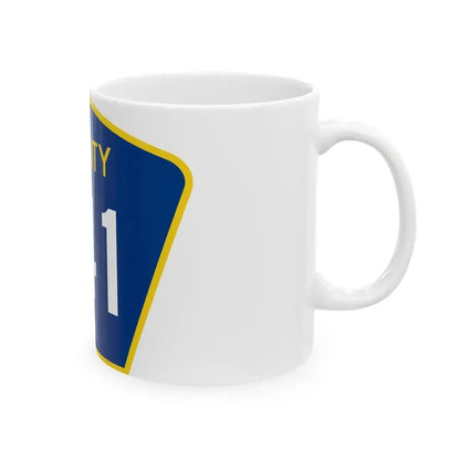 County 141 MN (Minnesota) (Road Sign) White Coffee Mug - Go Mug Yourself