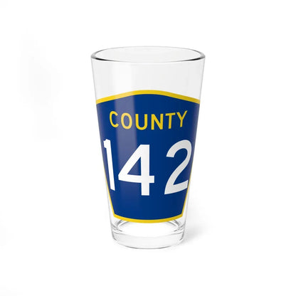 County 142 MN (Minnesota) (Road Sign) Pint Glass 16oz 16oz - Go Mug Yourself