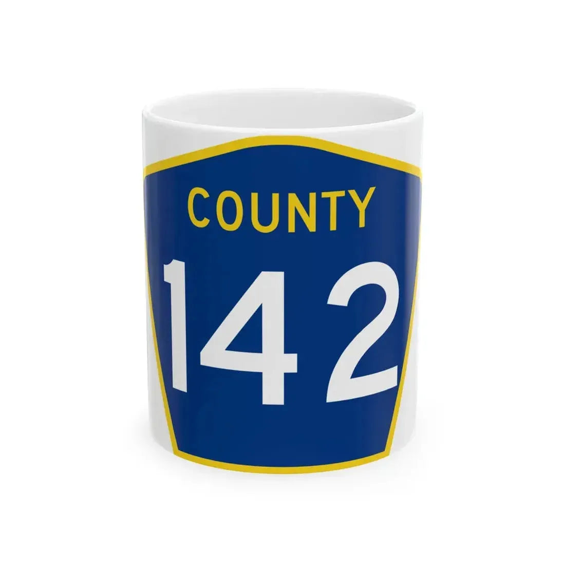 County 142 MN (Minnesota) (Road Sign) White Coffee Mug 11oz - Go Mug Yourself