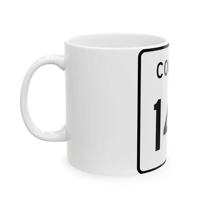 County 143 square (Minnesota) (Road Sign) White Coffee Mug - Go Mug Yourself