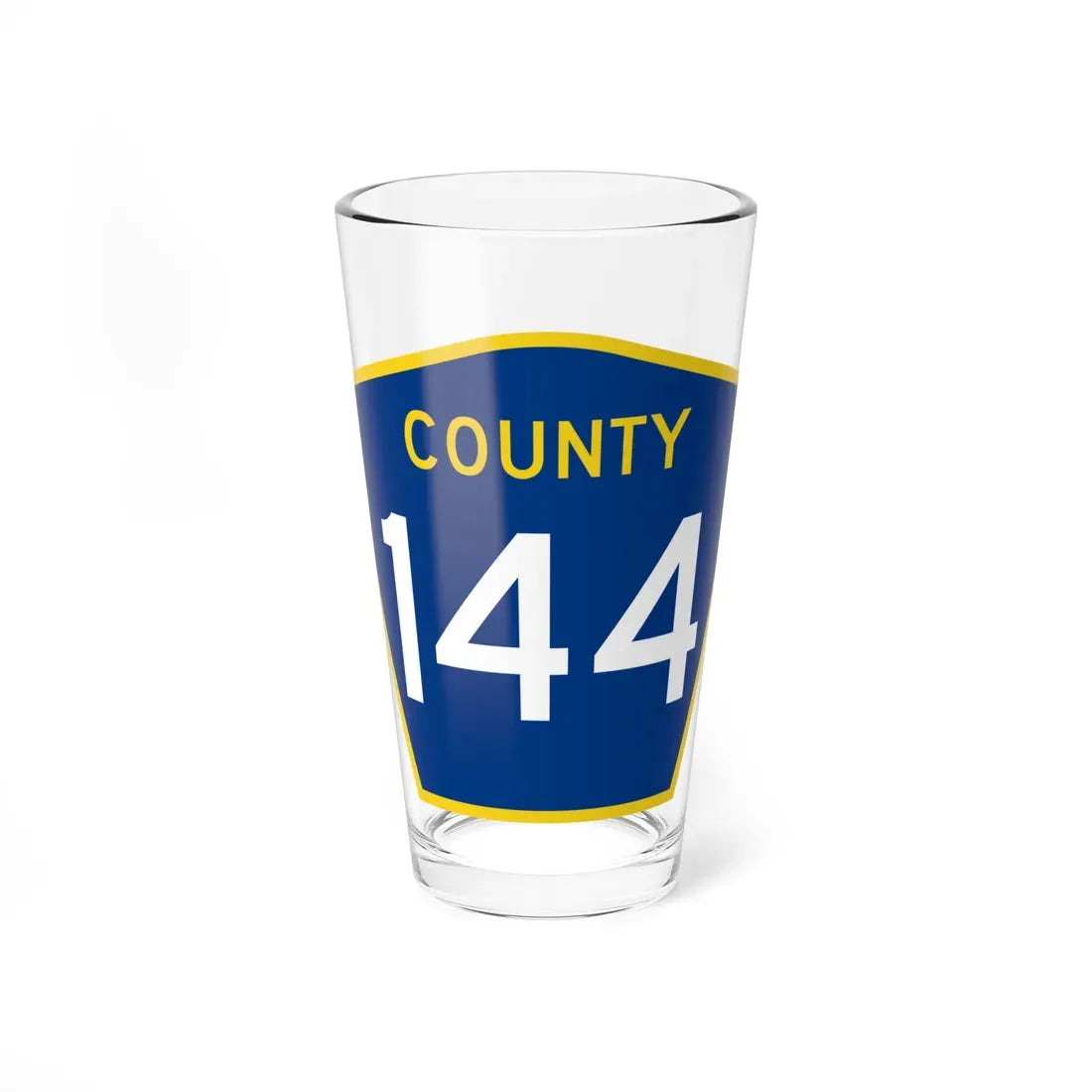 County 144 MN (Minnesota) (Road Sign) Pint Glass 16oz 16oz - Go Mug Yourself