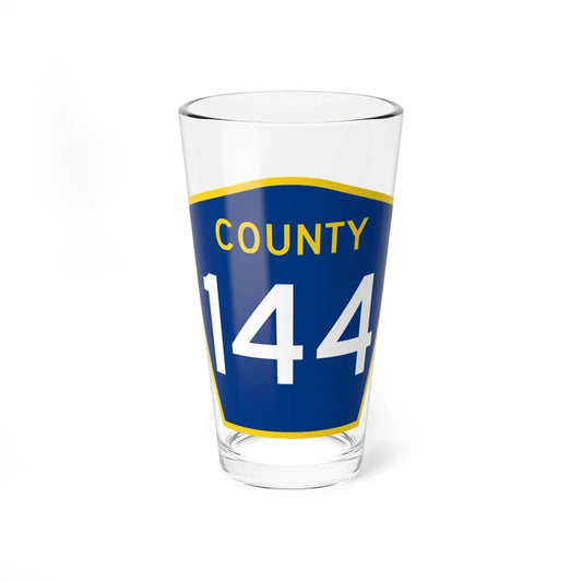 County 144 MN (Minnesota) (Road Sign) Pint Glass 16oz 16oz - Go Mug Yourself