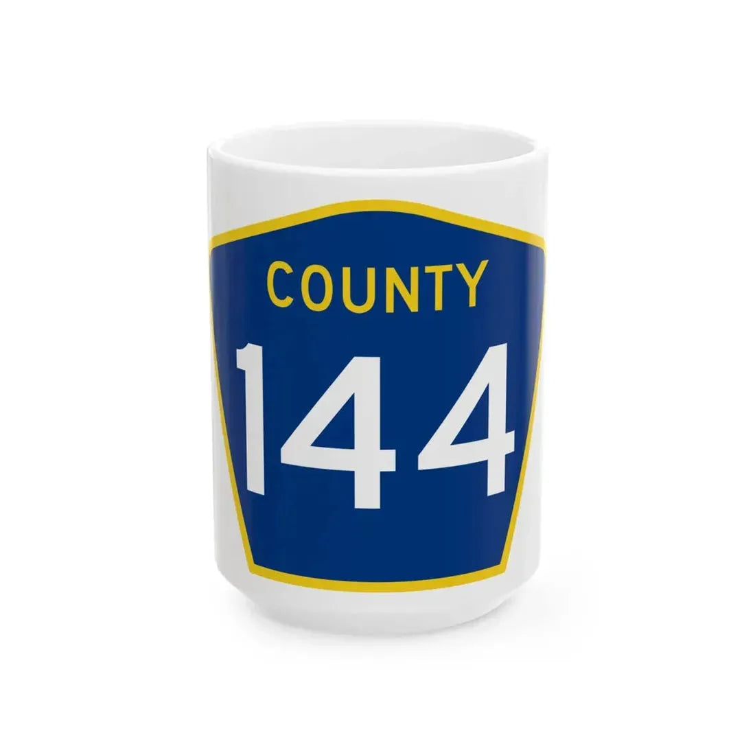 County 144 MN (Minnesota) (Road Sign) White Coffee Mug 15oz - Go Mug Yourself