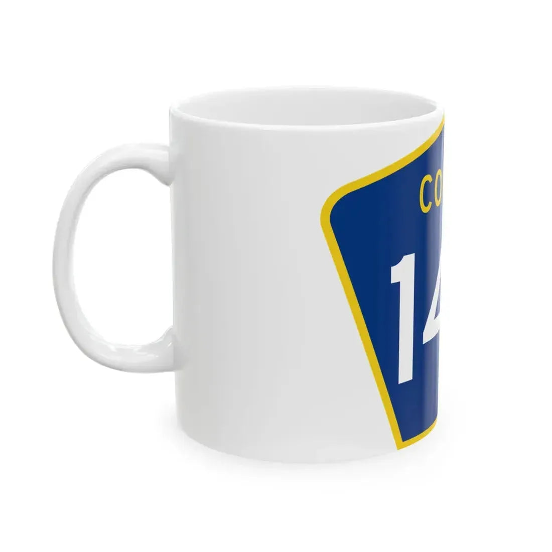County 144 MN (Minnesota) (Road Sign) White Coffee Mug - Go Mug Yourself