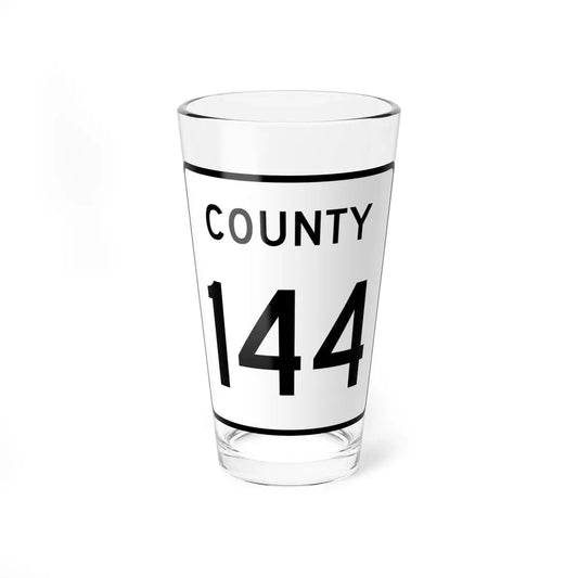 County 144 square (Minnesota) (Road Sign) Pint Glass 16oz 16oz - Go Mug Yourself