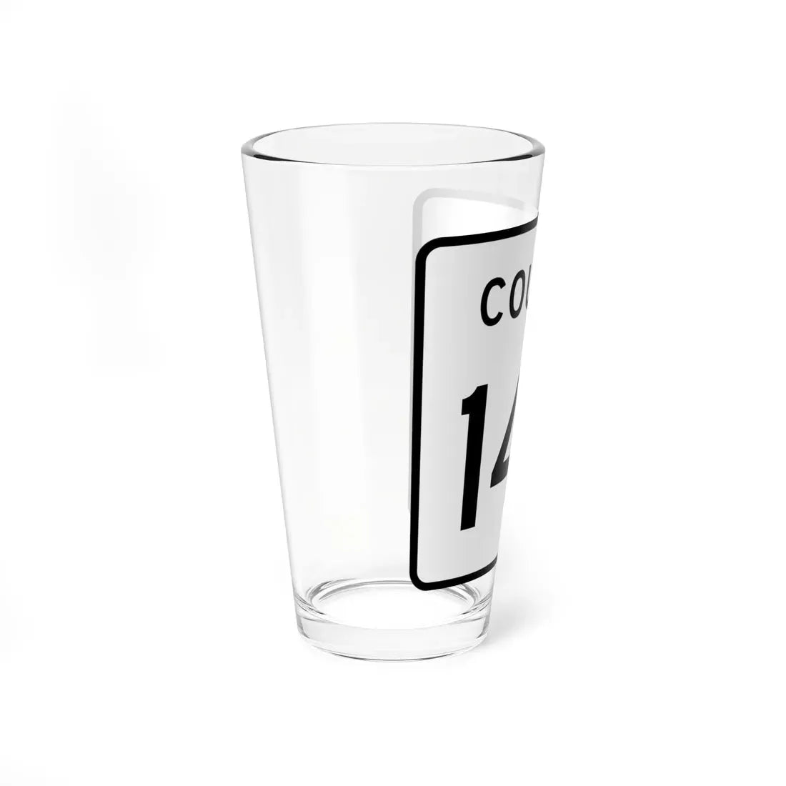 County 144 square (Minnesota) (Road Sign) Pint Glass 16oz - Go Mug Yourself