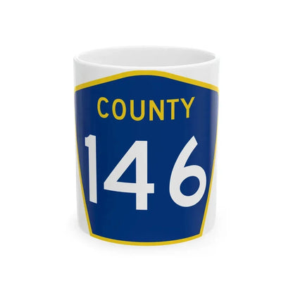 County 146 MN (Minnesota) (Road Sign) White Coffee Mug 11oz - Go Mug Yourself