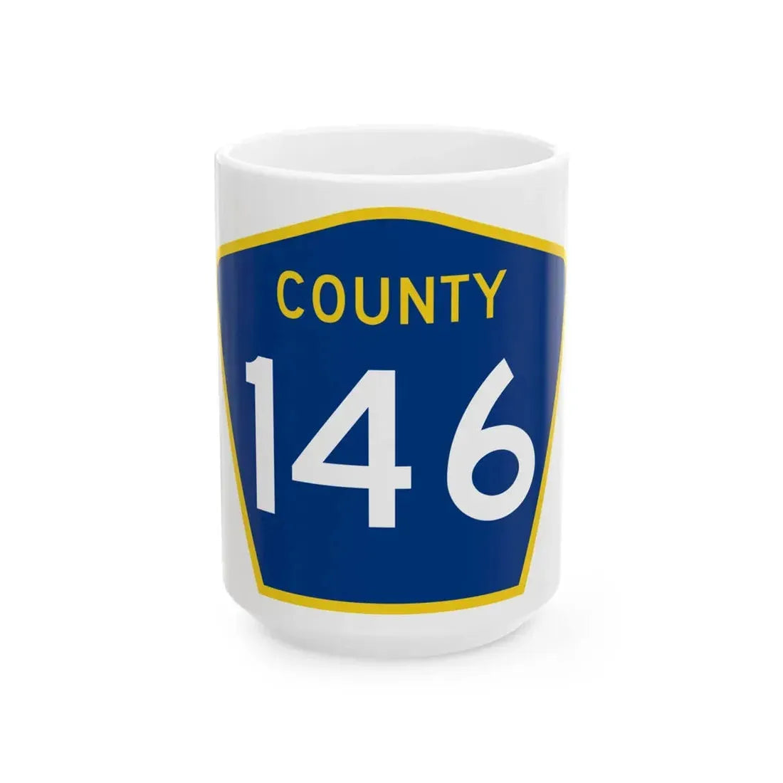 County 146 MN (Minnesota) (Road Sign) White Coffee Mug 15oz - Go Mug Yourself
