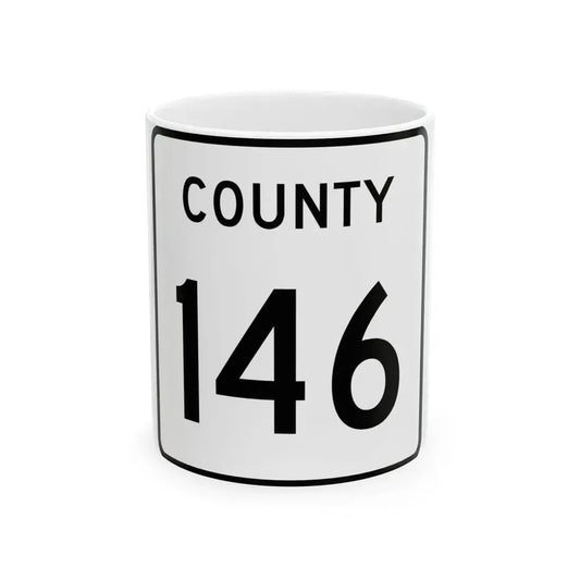 County 146 square (Minnesota) (Road Sign) White Coffee Mug 11oz - Go Mug Yourself