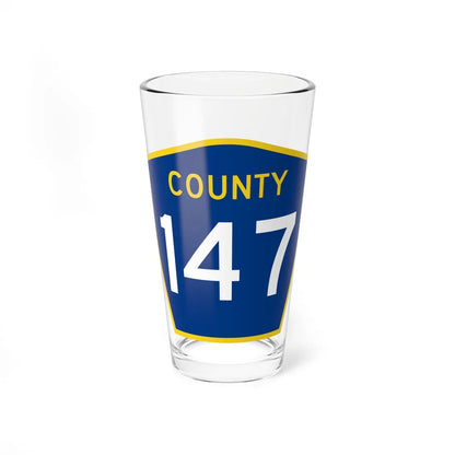 County 147 MN (Minnesota) (Road Sign) Pint Glass 16oz 16oz - Go Mug Yourself