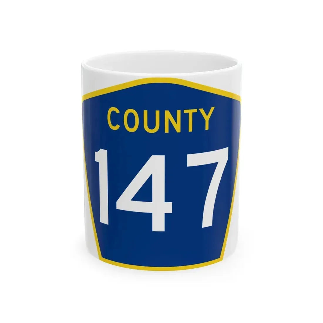 County 147 MN (Minnesota) (Road Sign) White Coffee Mug 11oz - Go Mug Yourself