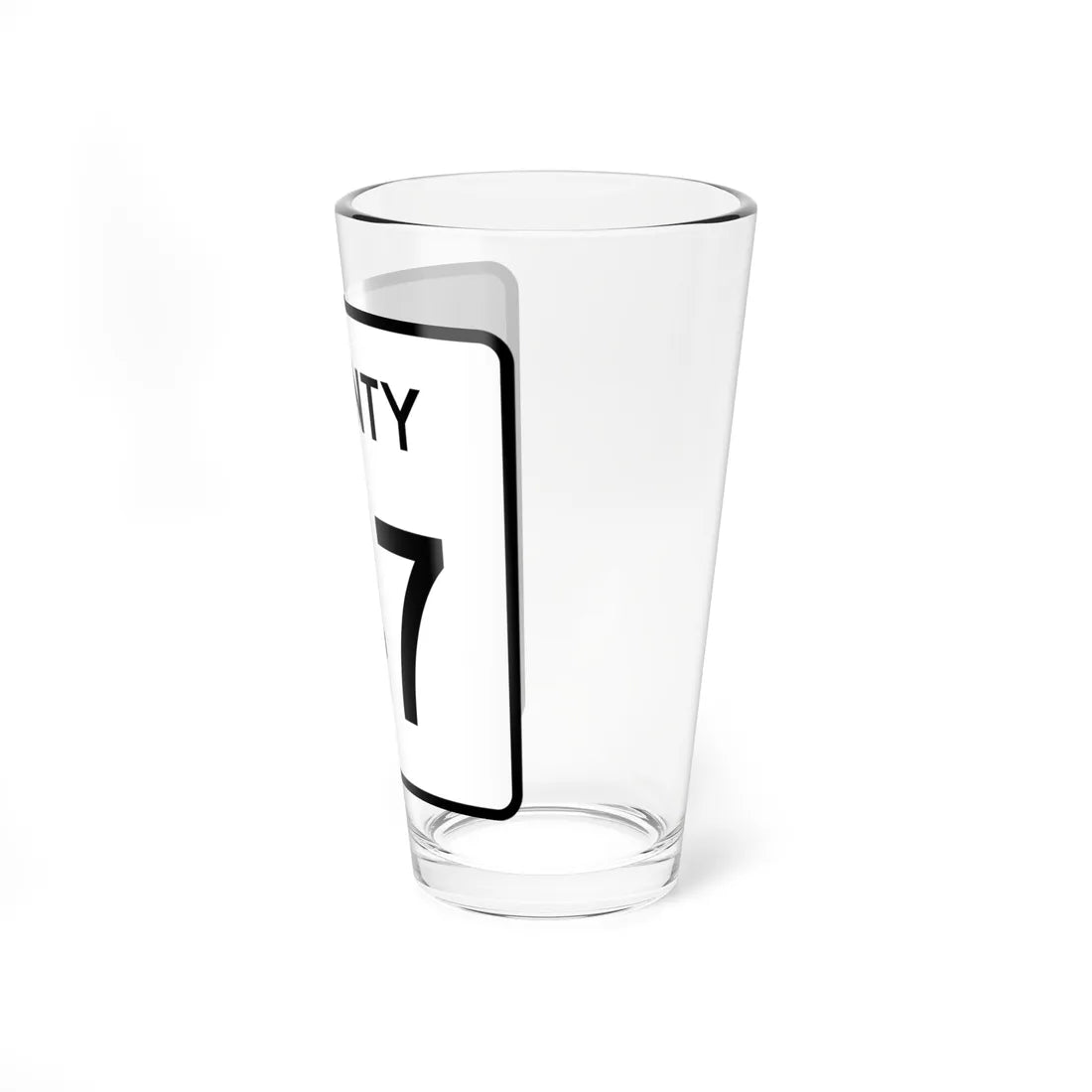 County 147 square (Minnesota) (Road Sign) Pint Glass 16oz - Go Mug Yourself