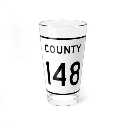 County 148 square (Minnesota) (Road Sign) Pint Glass 16oz 16oz - Go Mug Yourself