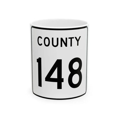 County 148 square (Minnesota) (Road Sign) White Coffee Mug 11oz - Go Mug Yourself