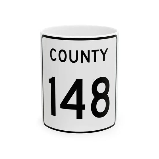 County 148 square (Minnesota) (Road Sign) White Coffee Mug 11oz - Go Mug Yourself