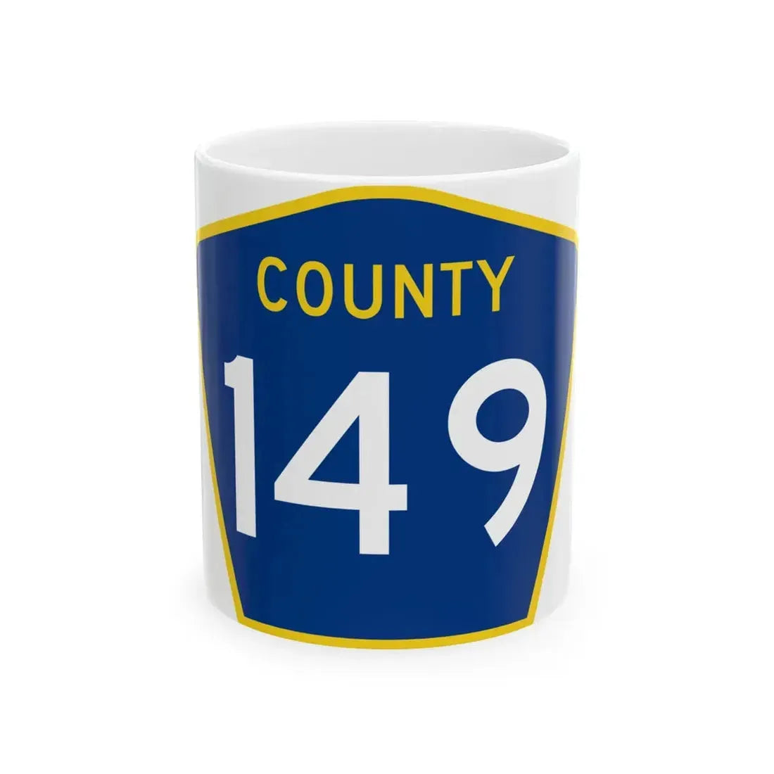 County 149 MN (Minnesota) (Road Sign) White Coffee Mug 11oz - Go Mug Yourself