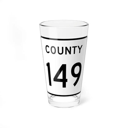 County 149 square (Minnesota) (Road Sign) Pint Glass 16oz 16oz - Go Mug Yourself