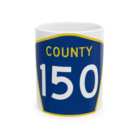 County 150 MN (Minnesota) (Road Sign) White Coffee Mug 11oz - Go Mug Yourself