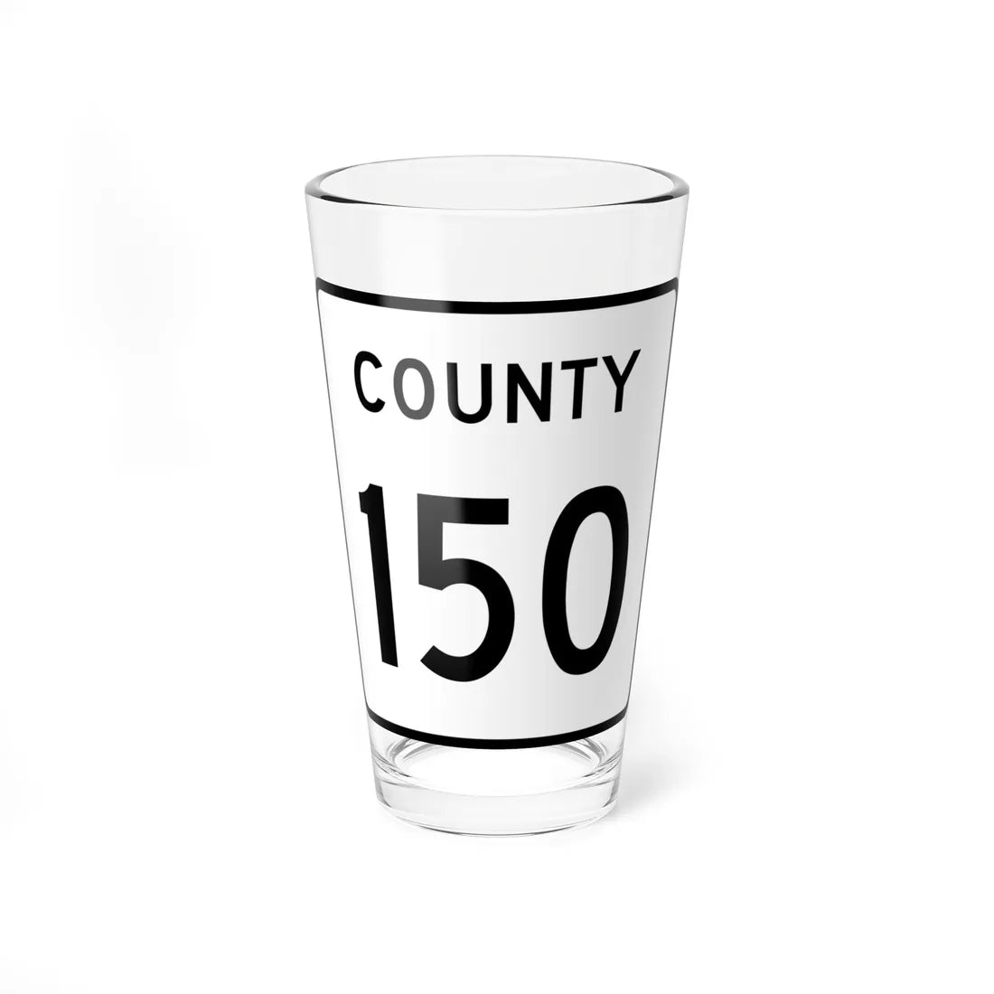 County 150 square (Minnesota) (Road Sign) Pint Glass 16oz 16oz - Go Mug Yourself