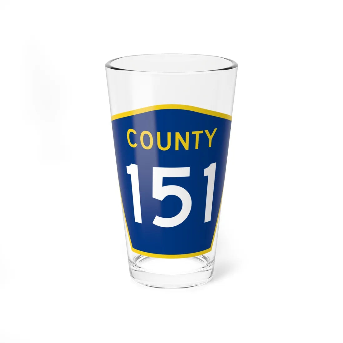 County 151 MN (Minnesota) (Road Sign) Pint Glass 16oz 16oz - Go Mug Yourself