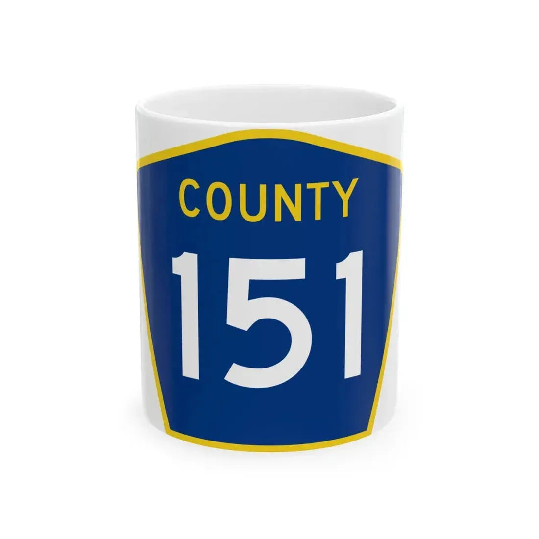 County 151 MN (Minnesota) (Road Sign) White Coffee Mug 11oz - Go Mug Yourself