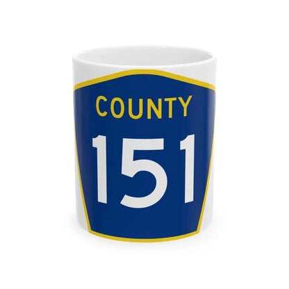 County 151 MN (Minnesota) (Road Sign) White Coffee Mug 11oz - Go Mug Yourself