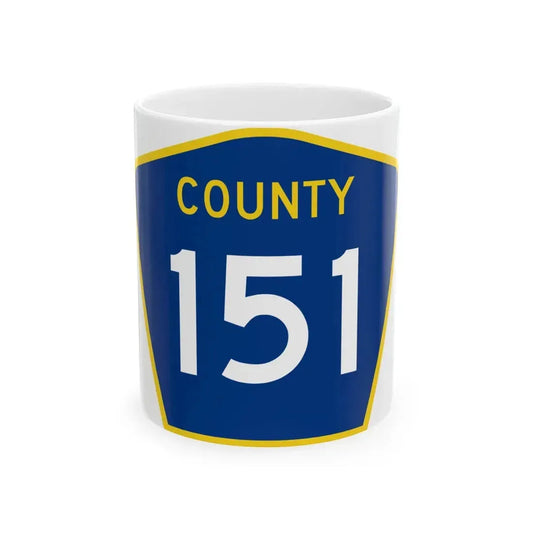 County 151 MN (Minnesota) (Road Sign) White Coffee Mug 11oz - Go Mug Yourself