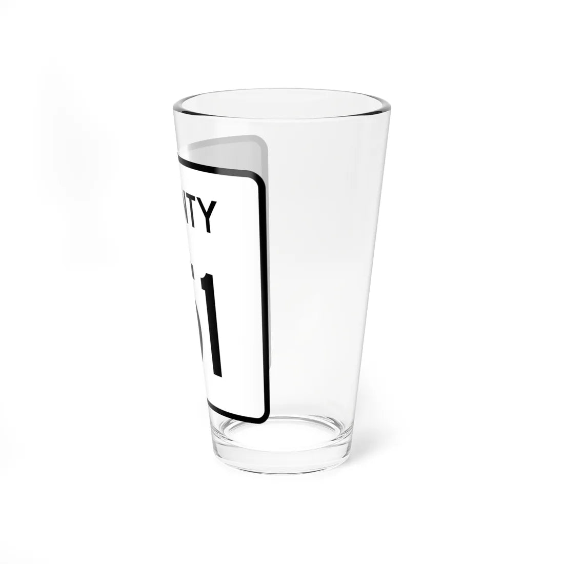 County 151 square (Minnesota) (Road Sign) Pint Glass 16oz - Go Mug Yourself