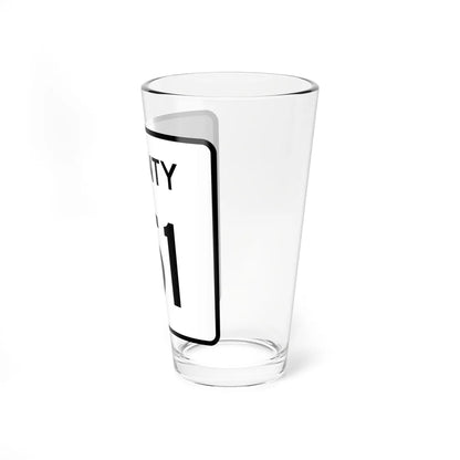 County 151 square (Minnesota) (Road Sign) Pint Glass 16oz - Go Mug Yourself