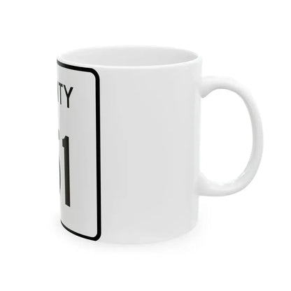 County 151 square (Minnesota) (Road Sign) White Coffee Mug - Go Mug Yourself