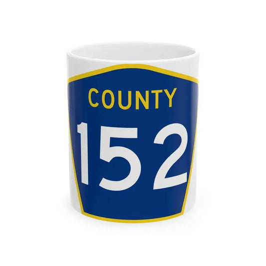 County 152 MN (Minnesota) (Road Sign) White Coffee Mug 11oz - Go Mug Yourself