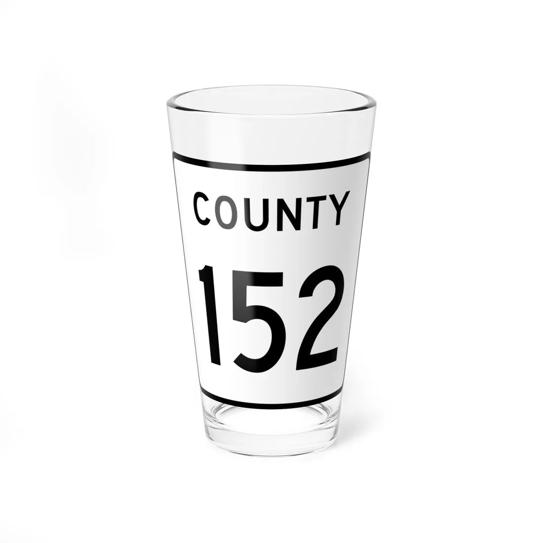 County 152 square (Minnesota) (Road Sign) Pint Glass 16oz 16oz - Go Mug Yourself