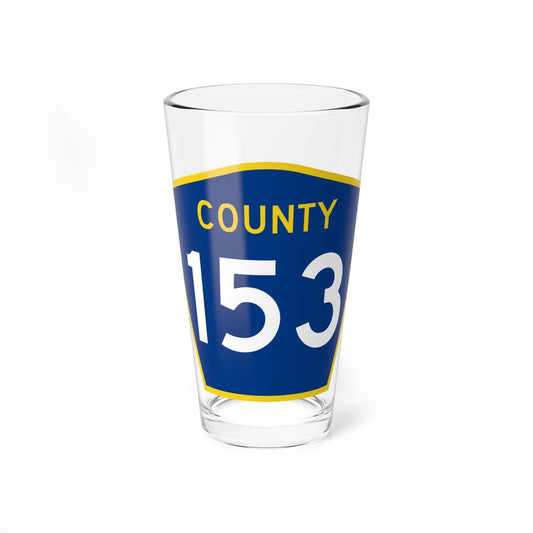 County 153 MN (Minnesota) (Road Sign) Pint Glass 16oz 16oz - Go Mug Yourself